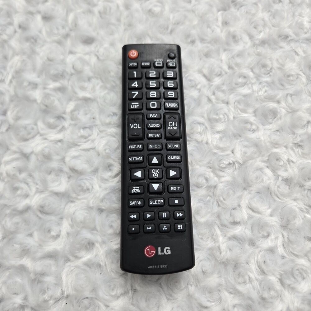 Genuine OEM LG AKB74475433 TV Remote Control Black Replacement w/ Battery Door